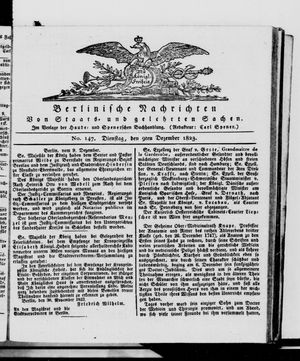 Berlinische Nachrichten von Staats- und gelehrten Sachen vom 09.12.1823