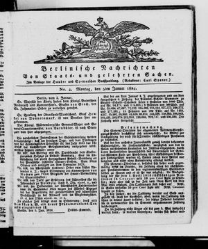 Berlinische Nachrichten von Staats- und gelehrten Sachen vom 05.01.1824
