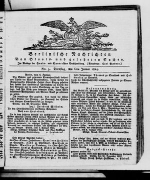 Berlinische Nachrichten von Staats- und gelehrten Sachen vom 06.01.1824