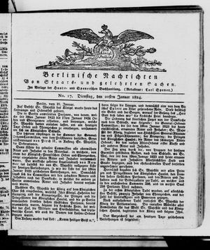 Berlinische Nachrichten von Staats- und gelehrten Sachen vom 20.01.1824
