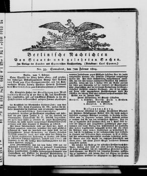 Berlinische Nachrichten von Staats- und gelehrten Sachen vom 07.02.1824