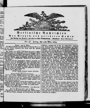 Berlinische Nachrichten von Staats- und gelehrten Sachen vom 05.03.1824