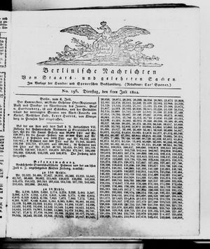 Berlinische Nachrichten von Staats- und gelehrten Sachen vom 06.07.1824