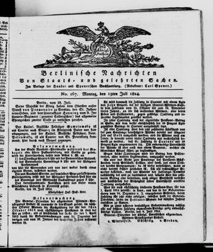 Berlinische Nachrichten von Staats- und gelehrten Sachen vom 19.07.1824