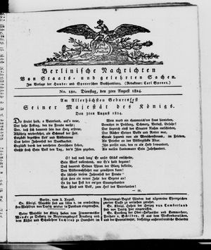 Berlinische Nachrichten von Staats- und gelehrten Sachen vom 03.08.1824