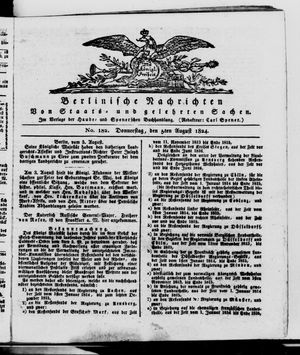 Berlinische Nachrichten von Staats- und gelehrten Sachen vom 05.08.1824