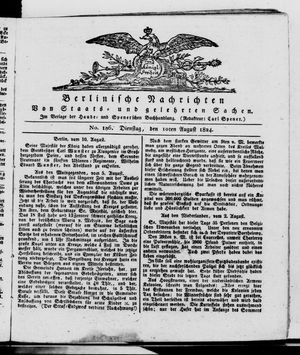 Berlinische Nachrichten von Staats- und gelehrten Sachen vom 10.08.1824