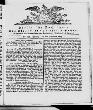 Berlinische Nachrichten von Staats- und gelehrten Sachen vom 02.11.1824