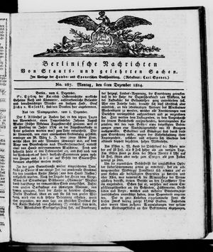 Berlinische Nachrichten von Staats- und gelehrten Sachen vom 06.12.1824