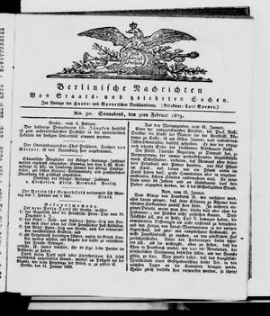 Berlinische Nachrichten von Staats- und gelehrten Sachen vom 05.02.1825