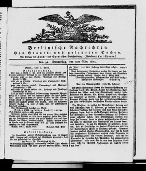 Berlinische Nachrichten von Staats- und gelehrten Sachen vom 03.03.1825