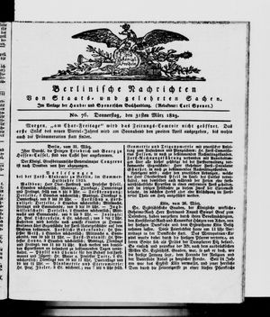 Berlinische Nachrichten von Staats- und gelehrten Sachen vom 31.03.1825