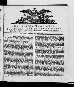 Berlinische Nachrichten von Staats- und gelehrten Sachen vom 02.05.1825