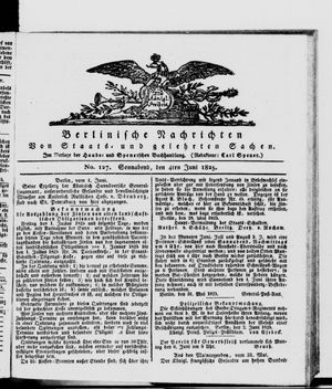 Berlinische Nachrichten von Staats- und gelehrten Sachen vom 04.06.1825