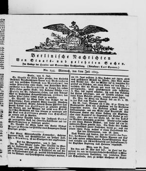 Berlinische Nachrichten von Staats- und gelehrten Sachen vom 06.07.1825