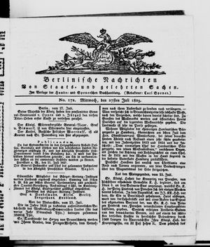 Berlinische Nachrichten von Staats- und gelehrten Sachen vom 27.07.1825