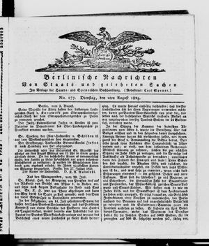 Berlinische Nachrichten von Staats- und gelehrten Sachen vom 02.08.1825