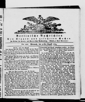 Berlinische Nachrichten von Staats- und gelehrten Sachen vom 31.08.1825