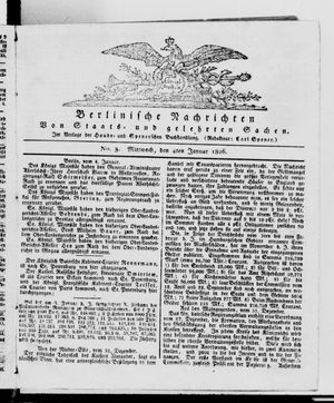 Berlinische Nachrichten von Staats- und gelehrten Sachen vom 04.01.1826