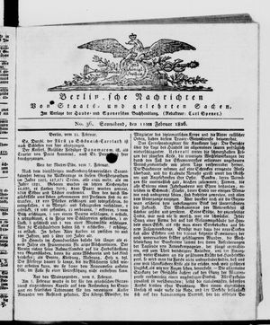 Berlinische Nachrichten von Staats- und gelehrten Sachen on Feb 11, 1826