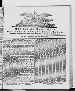 Berlinische Nachrichten von Staats- und gelehrten Sachen on Mar 8, 1826