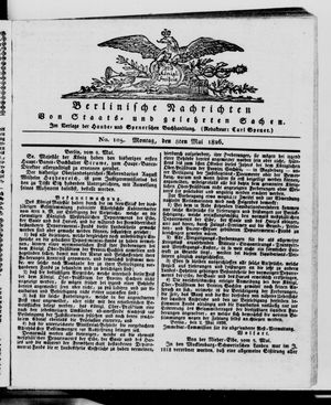 Berlinische Nachrichten von Staats- und gelehrten Sachen vom 08.05.1826