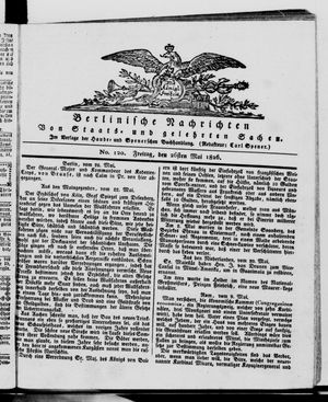 Berlinische Nachrichten von Staats- und gelehrten Sachen vom 26.05.1826