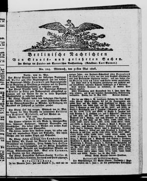 Berlinische Nachrichten von Staats- und gelehrten Sachen on May 31, 1826