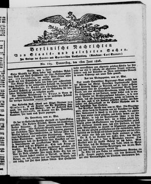 Berlinische Nachrichten von Staats- und gelehrten Sachen vom 01.06.1826