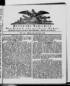 Berlinische Nachrichten von Staats- und gelehrten Sachen vom 09.06.1826