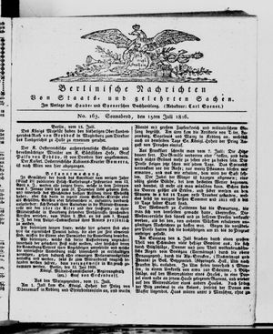 Berlinische Nachrichten von Staats- und gelehrten Sachen vom 15.07.1826