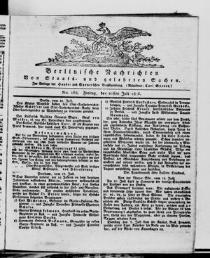 Berlinische Nachrichten von Staats- und gelehrten Sachen vom 21.07.1826