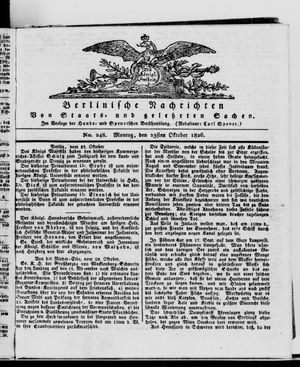 Berlinische Nachrichten von Staats- und gelehrten Sachen vom 23.10.1826