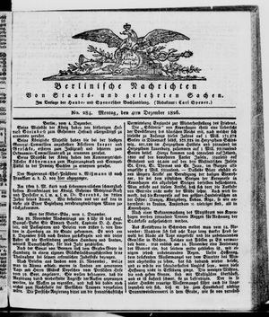 Berlinische Nachrichten von Staats- und gelehrten Sachen vom 04.12.1826