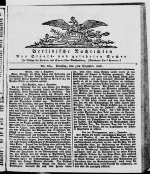 Berlinische Nachrichten von Staats- und gelehrten Sachen vom 05.12.1826