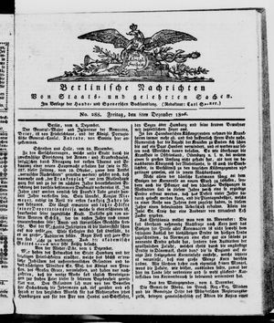 Berlinische Nachrichten von Staats- und gelehrten Sachen vom 08.12.1826