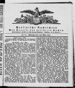 Berlinische Nachrichten von Staats- und gelehrten Sachen vom 14.03.1827
