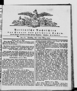 Berlinische Nachrichten von Staats- und gelehrten Sachen vom 20.03.1827