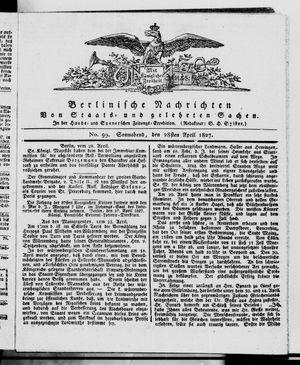 Berlinische Nachrichten von Staats- und gelehrten Sachen vom 28.04.1827