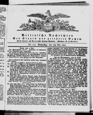 Berlinische Nachrichten von Staats- und gelehrten Sachen vom 03.05.1827