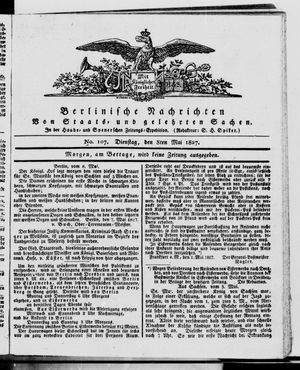 Berlinische Nachrichten von Staats- und gelehrten Sachen vom 08.05.1827