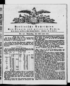 Berlinische Nachrichten von Staats- und gelehrten Sachen vom 28.06.1827