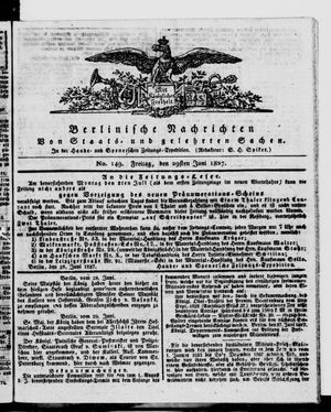 Berlinische Nachrichten von Staats- und gelehrten Sachen vom 29.06.1827