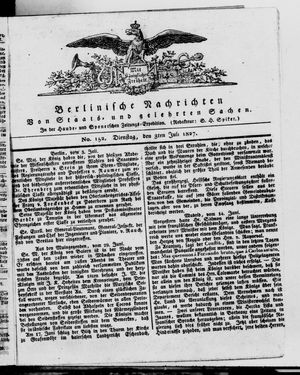 Berlinische Nachrichten von Staats- und gelehrten Sachen vom 03.07.1827