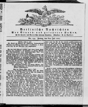 Berlinische Nachrichten von Staats- und gelehrten Sachen vom 06.07.1827