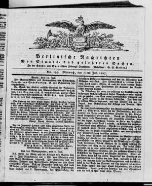 Berlinische Nachrichten von Staats- und gelehrten Sachen vom 11.07.1827