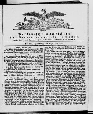 Berlinische Nachrichten von Staats- und gelehrten Sachen vom 12.07.1827