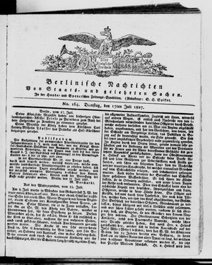 Berlinische Nachrichten von Staats- und gelehrten Sachen vom 17.07.1827