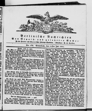 Berlinische Nachrichten von Staats- und gelehrten Sachen vom 21.07.1827