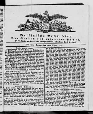 Berlinische Nachrichten von Staats- und gelehrten Sachen vom 10.08.1827